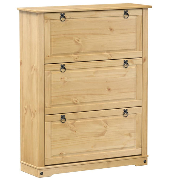 Schuhschrank Corona 99x32x124,5 cm Massivholz Kiefer