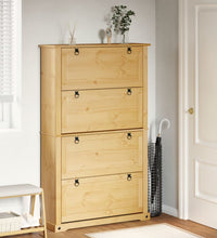 Schuhschrank Corona 99x32x163,5 cm Massivholz Kiefer