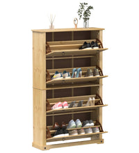 Schuhschrank Corona 99x32x163,5 cm Massivholz Kiefer