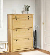 Schuhschrank Corona 99x32x138 cm Massivholz Kiefer