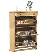 Schuhschrank Corona 99x32x138 cm Massivholz Kiefer