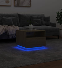 Couchtisch mit LED-Leuchten Sonoma-Eiche 50x49x40 cm