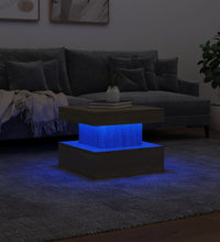 Couchtisch mit LED-Leuchten Sonoma-Eiche 50x50x40 cm