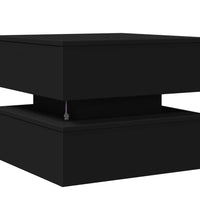 Couchtisch mit LED-Leuchten Schwarz 50x50x40 cm