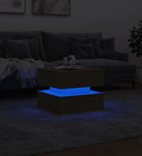Couchtisch mit LED-Leuchten Sonoma-Eiche 50x50x40 cm
