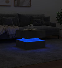 Couchtisch mit LED-Leuchten Betongrau 50x50x40 cm