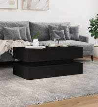 Couchtisch mit LED-Leuchten Schwarz 90x50x40 cm