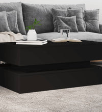 Couchtisch mit LED-Leuchten Schwarz 90x50x40 cm