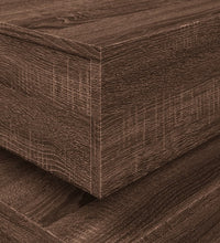 Couchtisch mit LED-Leuchten Braun Eichen-Optik 90x50x40 cm