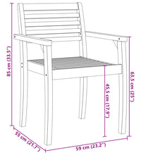 Gartenstühle 2 Stk. 59x55x85 cm Massivholz Akazie