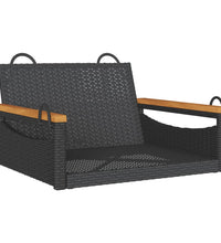 Hängesessel Schwarz 63x62x40 cm Poly Rattan