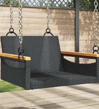 Hängesessel Schwarz 63x62x40 cm Poly Rattan