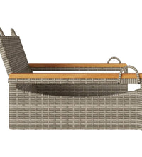 Hängesessel Grau 63x62x40 cm Poly Rattan