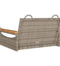 Hängesessel Grau 63x62x40 cm Poly Rattan