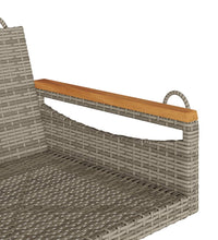 Hängesessel Grau 63x62x40 cm Poly Rattan