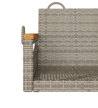 Hängesessel Grau 63x62x40 cm Poly Rattan