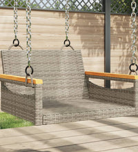 Hängesessel Grau 63x62x40 cm Poly Rattan