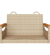 Hängesessel Beige 63x62x40 cm Poly Rattan