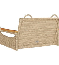 Hängesessel Beige 63x62x40 cm Poly Rattan