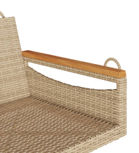 Hängesessel Beige 63x62x40 cm Poly Rattan