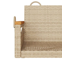 Hängesessel Beige 63x62x40 cm Poly Rattan