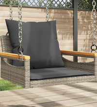 Hängesessel mit Kissen Grau 63x62x40 cm Poly Rattan