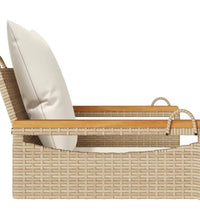 Hängesessel mit Kissen Beige 63x62x40 cm Poly Rattan