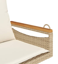 Hängesessel mit Kissen Beige 63x62x40 cm Poly Rattan