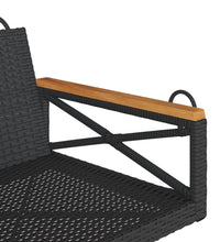 Hängesessel Schwarz 63x62x40 cm Poly Rattan
