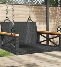 Hängesessel Schwarz 63x62x40 cm Poly Rattan