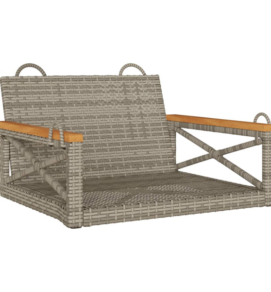 Hängesessel Grau 63x62x40 cm Poly Rattan