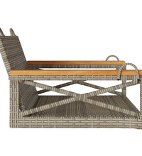 Hängesessel Grau 63x62x40 cm Poly Rattan