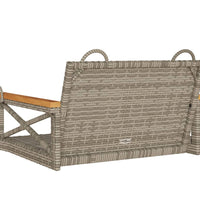 Hängesessel Grau 63x62x40 cm Poly Rattan