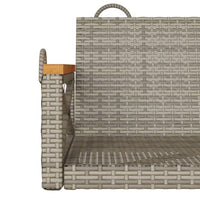 Hängesessel Grau 63x62x40 cm Poly Rattan