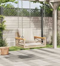 Hängesessel mit Kissen Beige 63x62x40 cm Poly Rattan