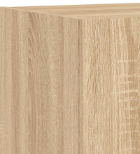 6-tlg. TV-Wohnwand mit LED-Leuchten Sonoma-Eiche