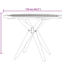 Gartentisch Rund Ø110x75 cm Massivholz Akazie