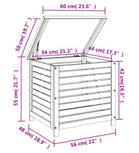 Gartenbox 60x50x55 cm Massivholz Akazie