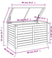 Gartenbox 90x48x55 cm Massivholz Akazie