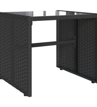 4-tlg. Garten-Sofagarnitur mit Kissen Schwarz Poly Rattan