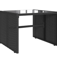 4-tlg. Garten-Sofagarnitur mit Kissen Schwarz Poly Rattan