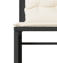 4-tlg. Garten-Sofagarnitur mit Kissen Schwarz Poly Rattan