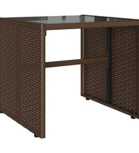 4-tlg. Garten-Sofagarnitur mit Kissen Braun Poly Rattan