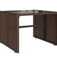 4-tlg. Garten-Sofagarnitur mit Kissen Braun Poly Rattan