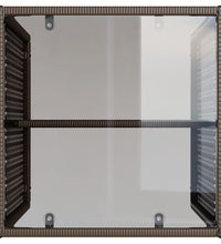 4-tlg. Garten-Sofagarnitur mit Kissen Braun Poly Rattan