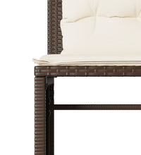 4-tlg. Garten-Sofagarnitur mit Kissen Braun Poly Rattan