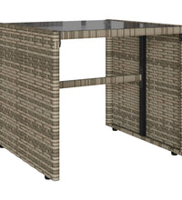 4-tlg. Garten-Sofagarnitur mit Kissen Grau Poly Rattan