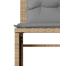 4-tlg. Garten-Sofagarnitur mit Kissen Beige Poly Rattan