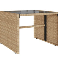 4-tlg. Garten-Sofagarnitur mit Kissen Beige Poly Rattan