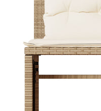 4-tlg. Garten-Sofagarnitur mit Kissen Beige Poly Rattan